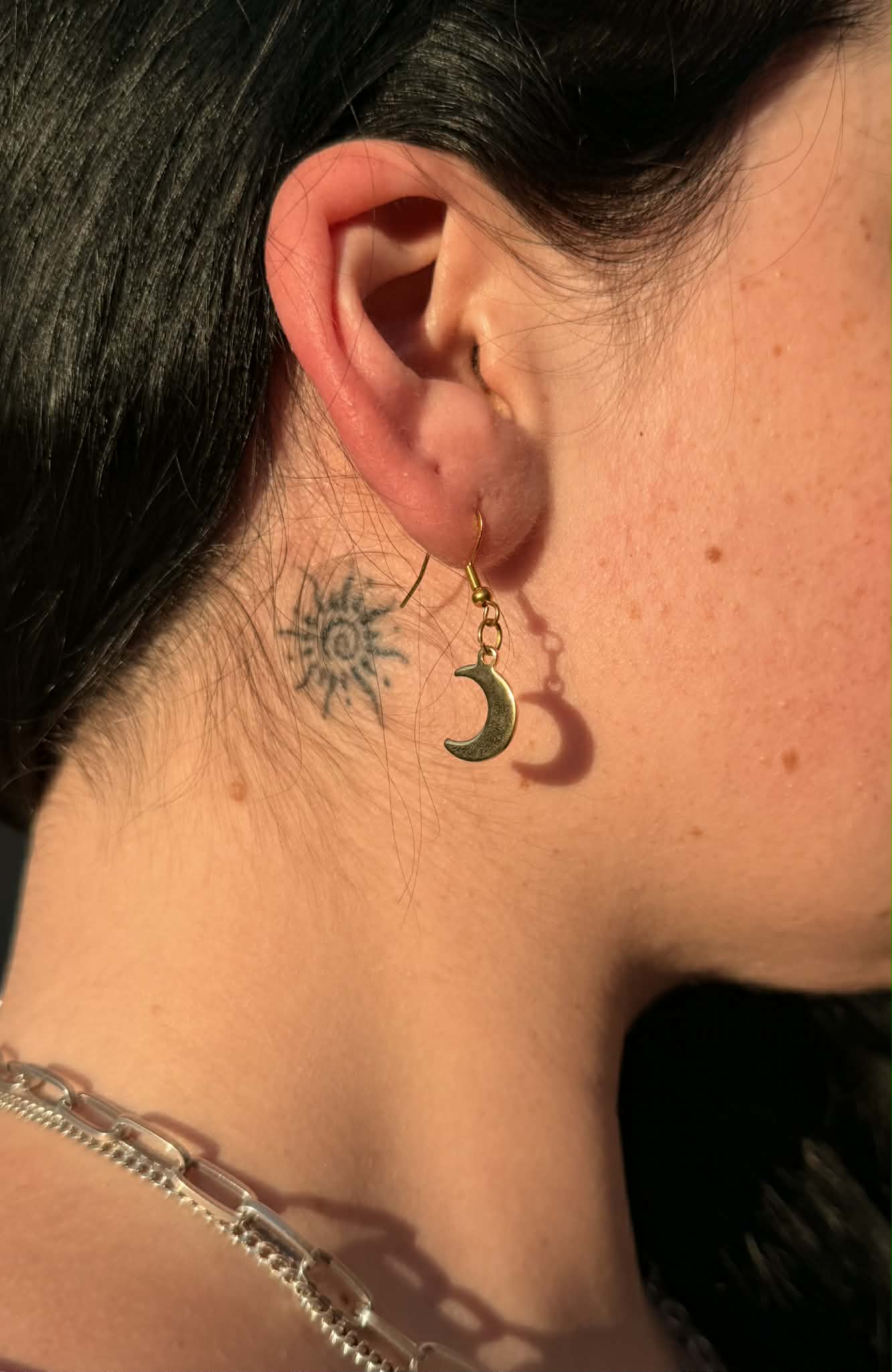 Gold Moon Earrings