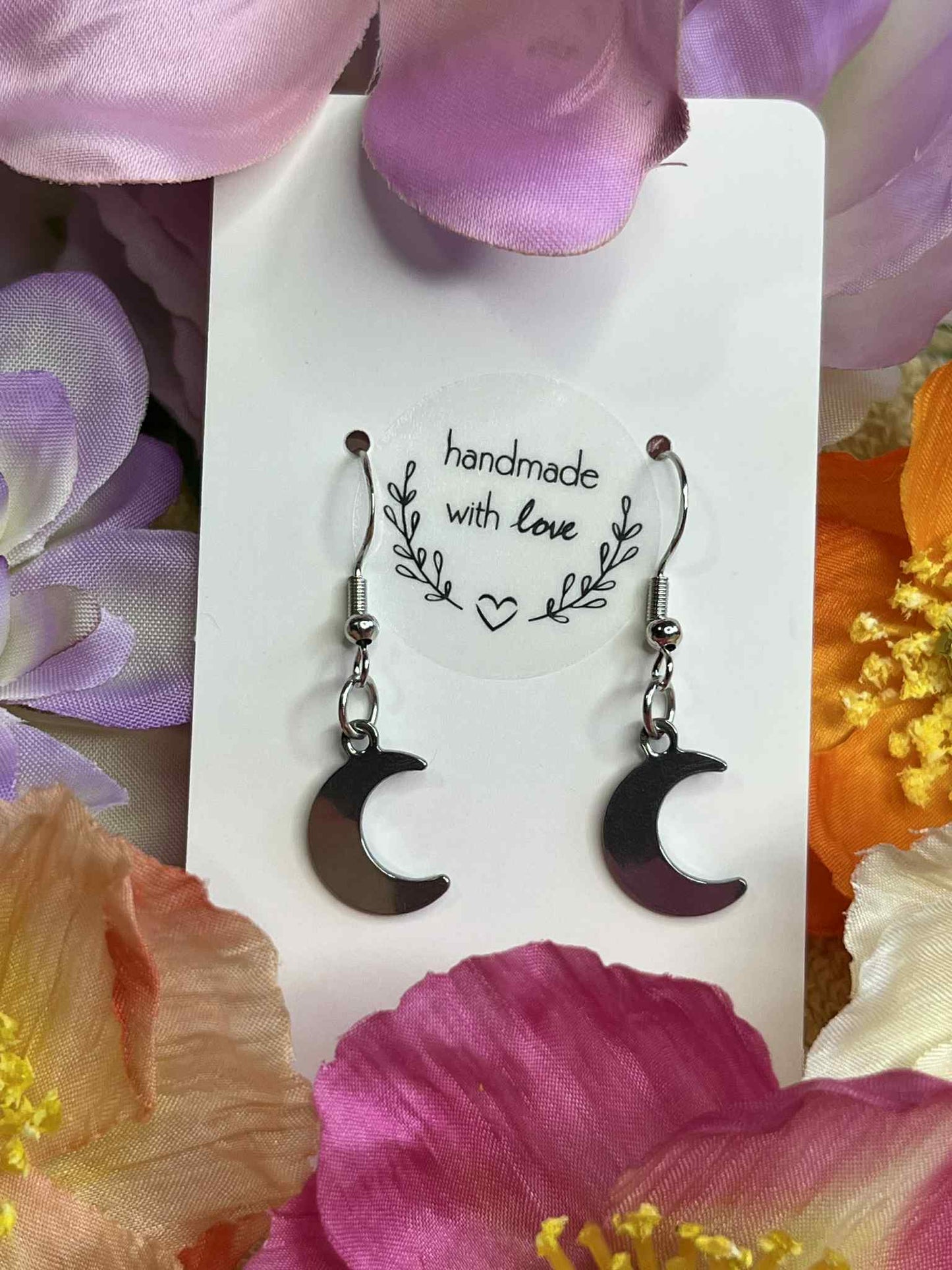 Silver Moon Earrings